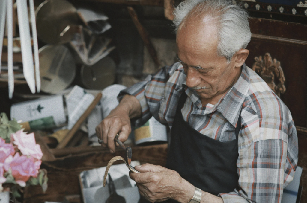 a man restoring a watch