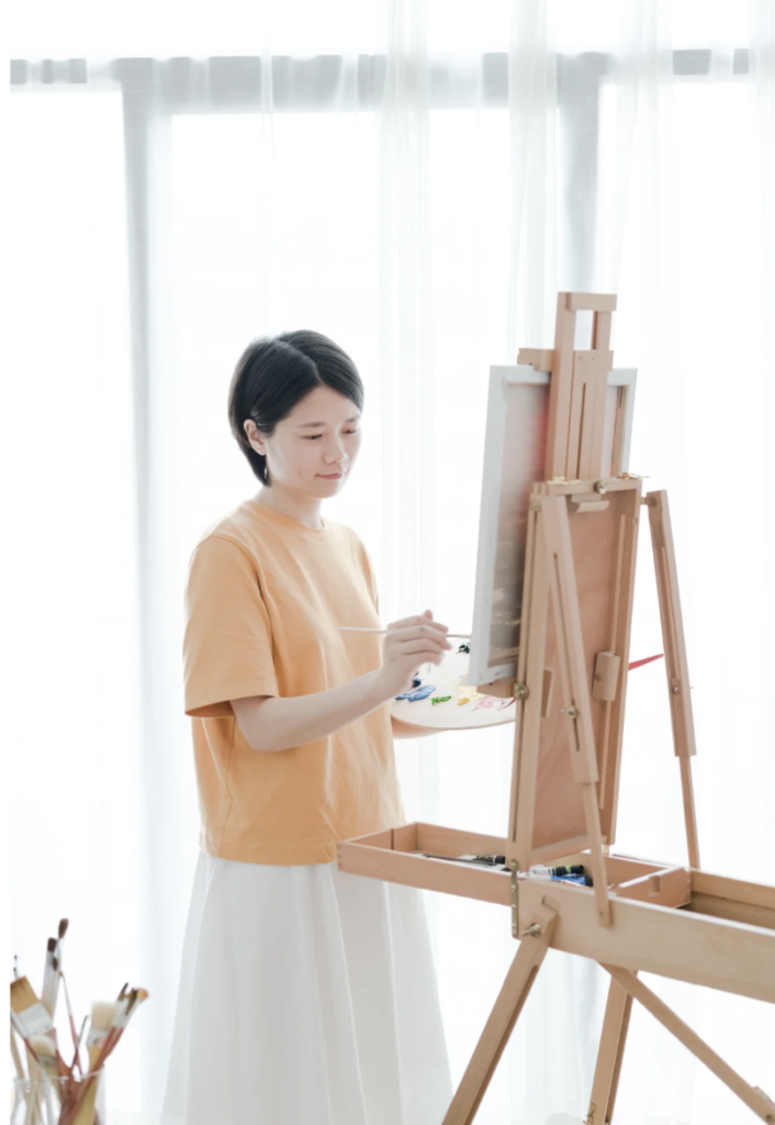 Woman painting